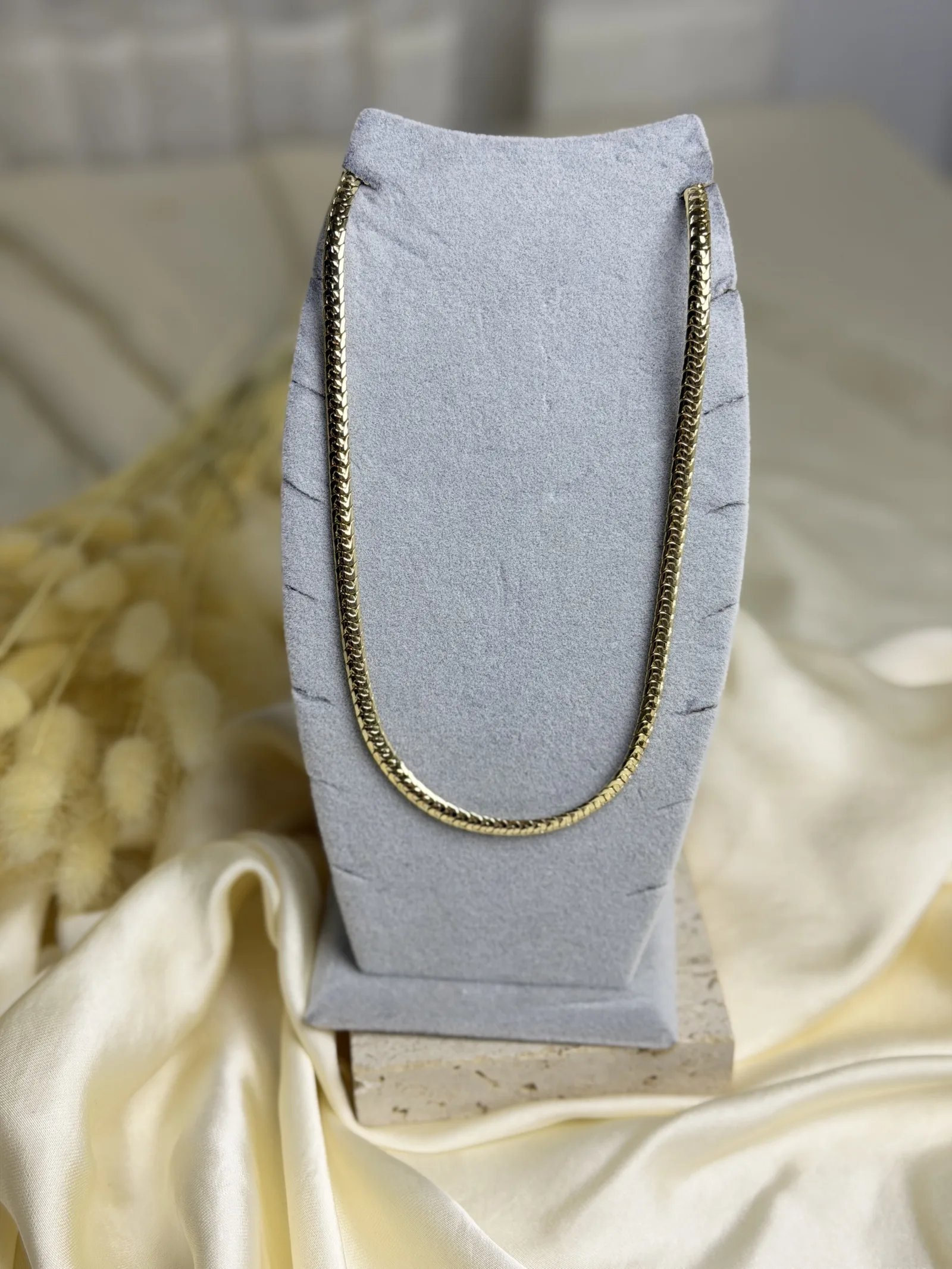 Snake Model Xuping Çelik Gold Zincir