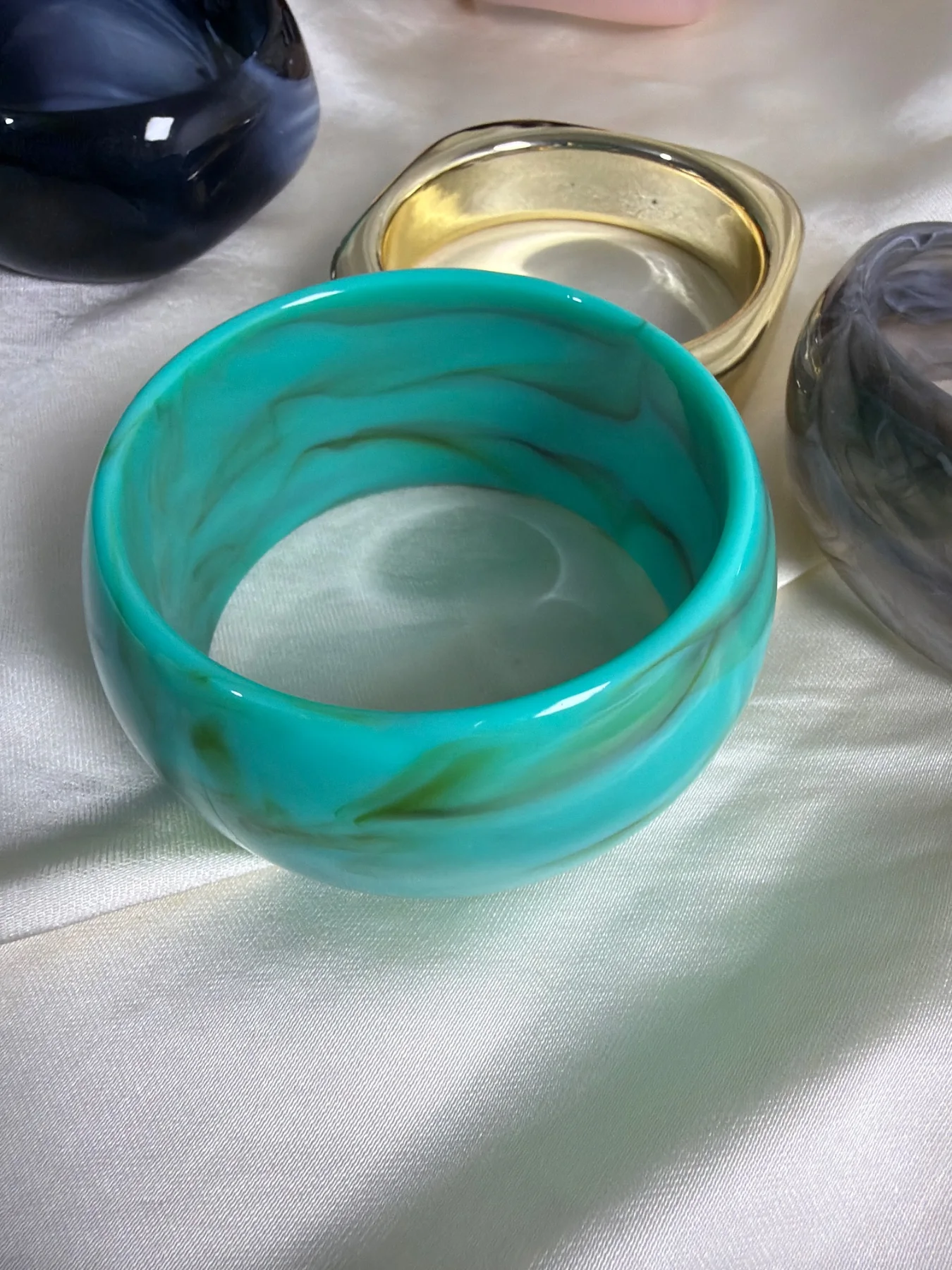 Turkuaz Renk Kalın Kemik Bilezik