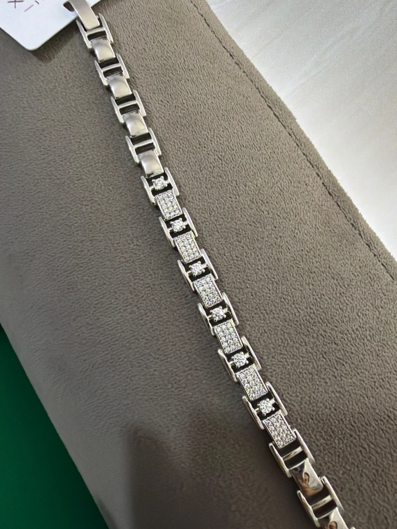 Xupıng Silver Kare Çizgi Detaylı Bileklik